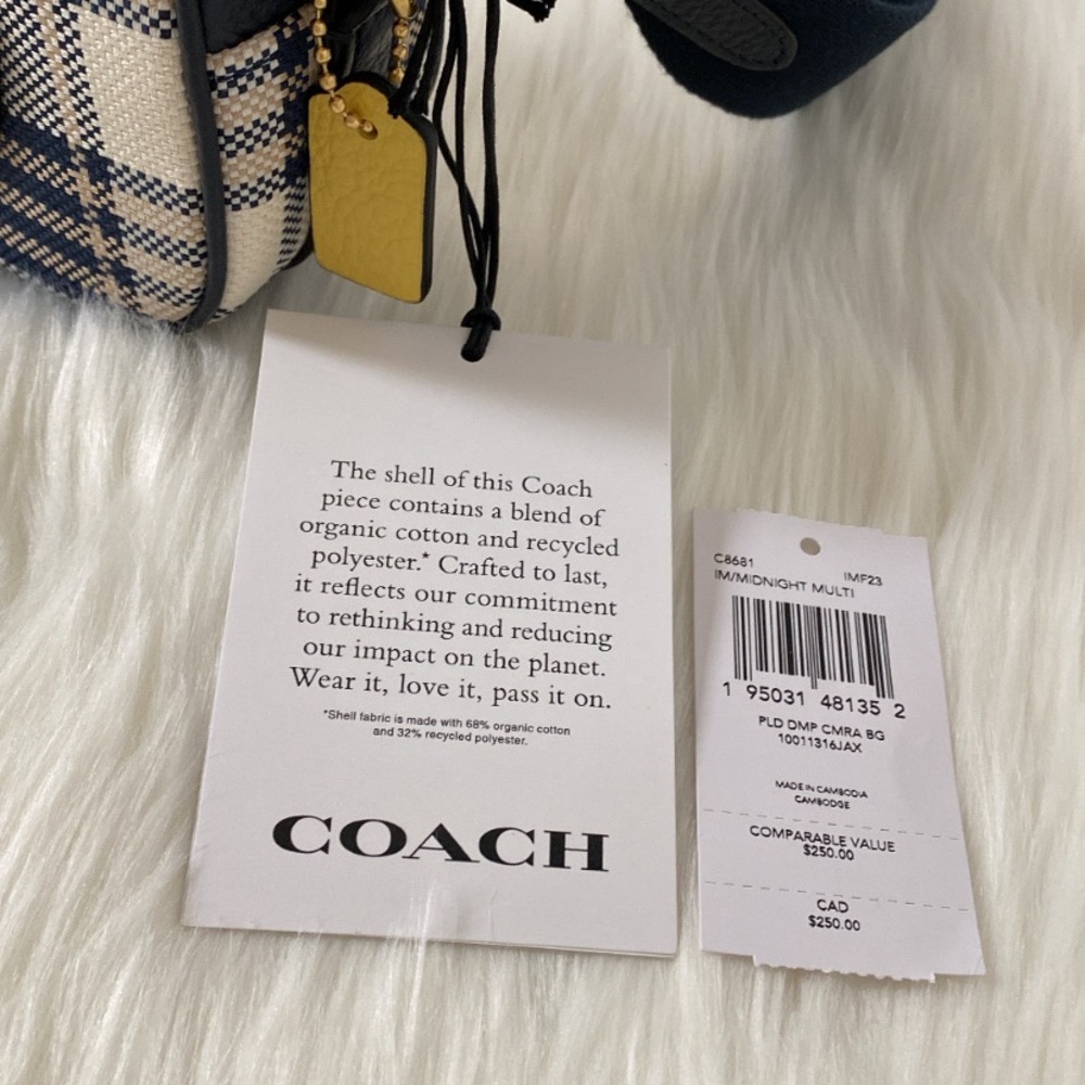 New💃Coach Mini Dempsey Camera Crossbody Bag And Coach Patch - Picture 10 of 10